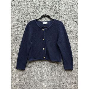 Derek Lam Collective ‎ Sparkly Knit Cardigan Navy Size M